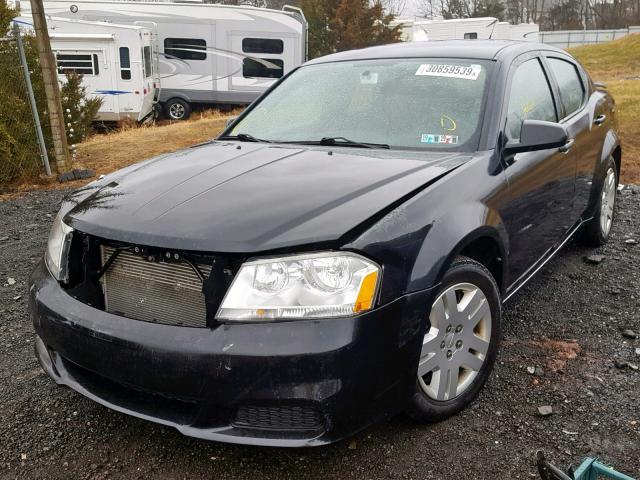 1B3BD4FB4BN508203 - 2011 DODGE AVENGER EX BLACK photo 2