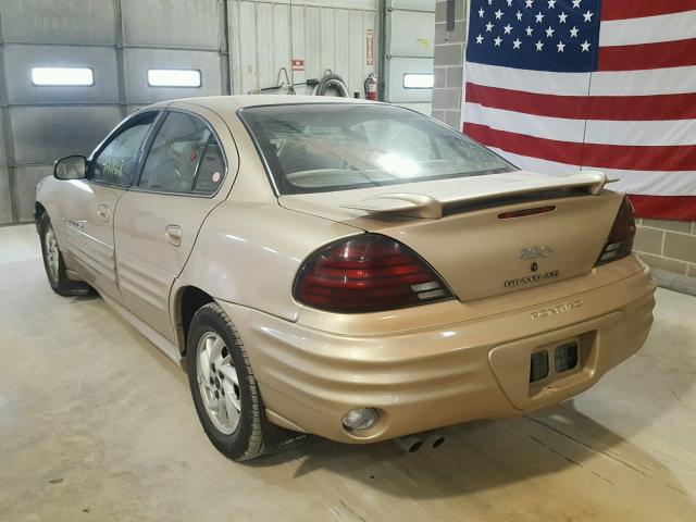 1G2NF52E41M633416 - 2001 PONTIAC GRAND AM S TAN photo 3