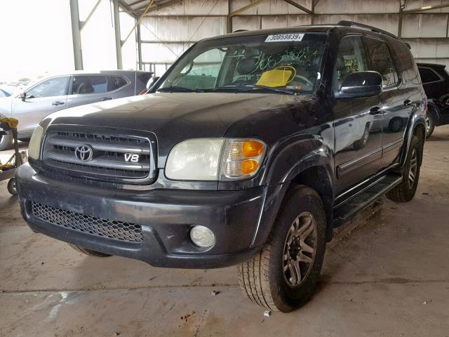 5TDZT38A74S228237 - 2004 TOYOTA SEQUOIA LI BLACK photo 2