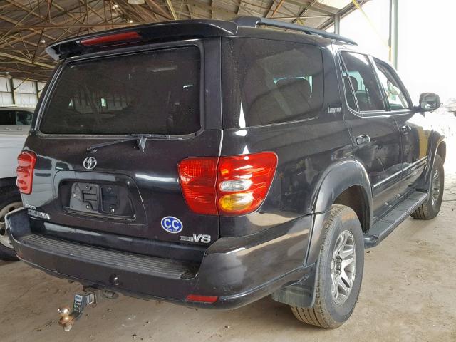 5TDZT38A74S228237 - 2004 TOYOTA SEQUOIA LI BLACK photo 4