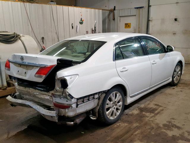 4T1BK3DBXBU389561 - 2011 TOYOTA AVALON BAS WHITE photo 4