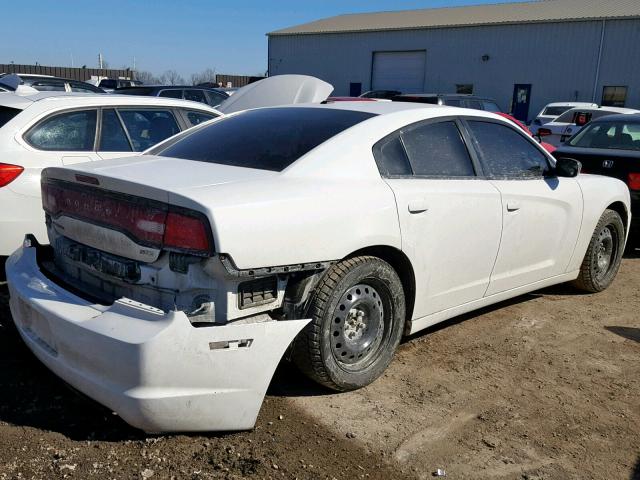 2C3CDXHGXEH173639 - 2014 DODGE CHARGER SX WHITE photo 4