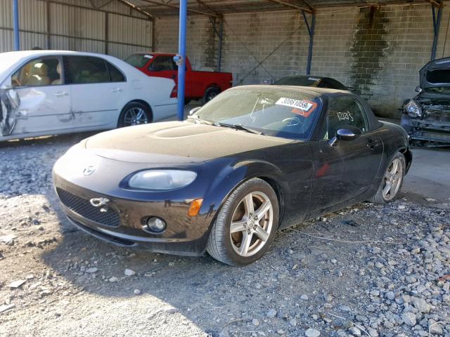 JM1NC25F170125766 - 2007 MAZDA MX-5 MIATA BLACK photo 2