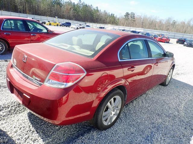 1G8ZR575X9F185691 - 2009 SATURN AURA GREEN BURGUNDY photo 4