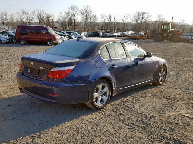 WBANV93538CZ66465 - 2008 BMW 535 XI BLUE photo 4