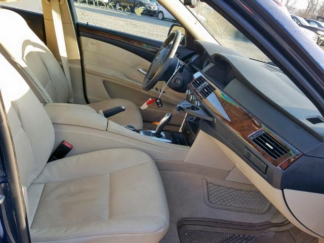 WBANV93538CZ66465 - 2008 BMW 535 XI BLUE photo 5