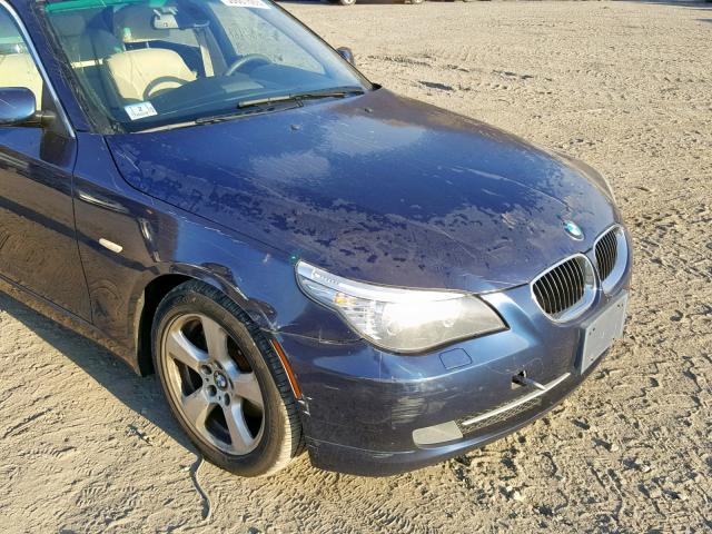 WBANV93538CZ66465 - 2008 BMW 535 XI BLUE photo 9