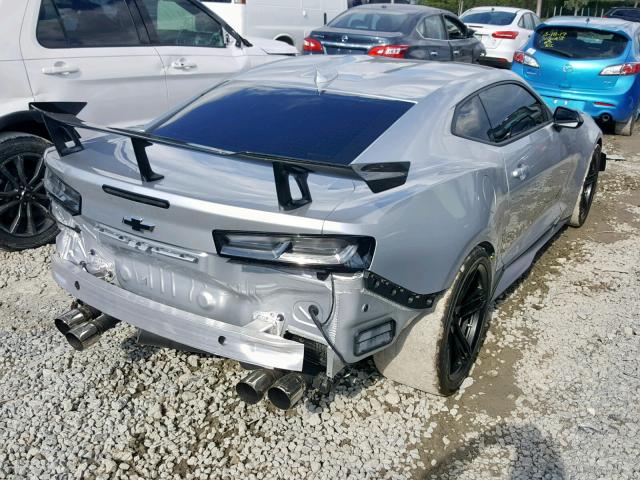 1G1FJ1R61J0144610 - 2018 CHEVROLET CAMARO ZL1 SILVER photo 4