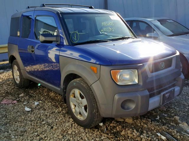 5J6YH28644L034912 - 2004 HONDA ELEMENT EX BLUE photo 1