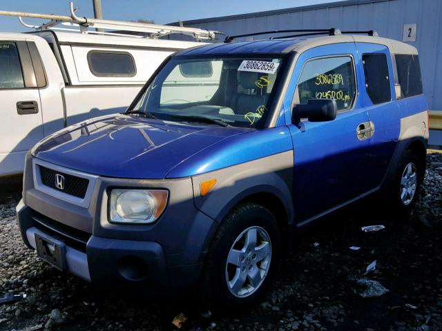 5J6YH28644L034912 - 2004 HONDA ELEMENT EX BLUE photo 2