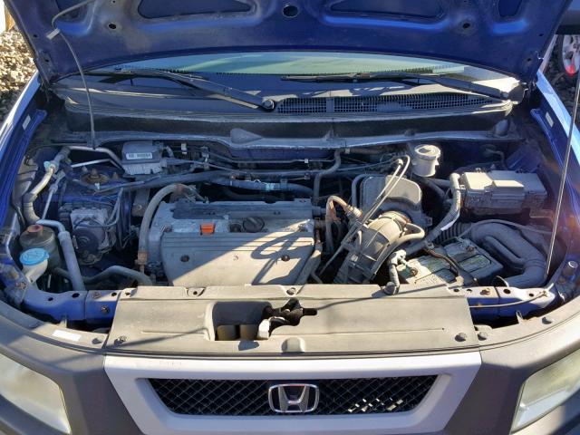 5J6YH28644L034912 - 2004 HONDA ELEMENT EX BLUE photo 7