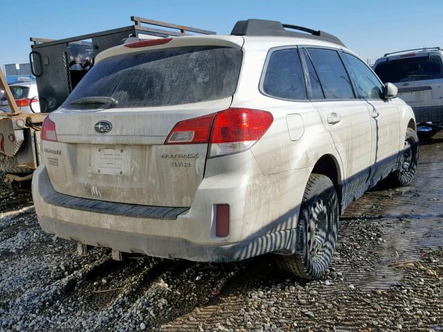 4S4BRJKC6B2354331 - 2011 SUBARU OUTBACK 3. WHITE photo 4