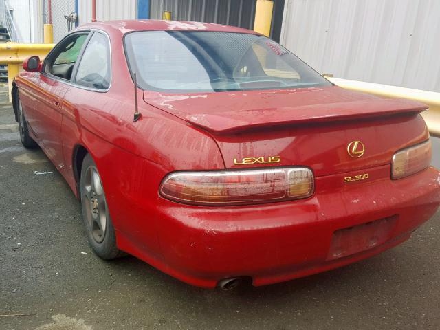 JT8CD32Z0V1000711 - 1997 LEXUS SC 300 RED photo 3