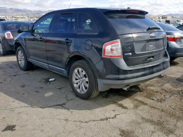 2FMDK38C88BA18439 - 2008 FORD EDGE SEL BLACK photo 3