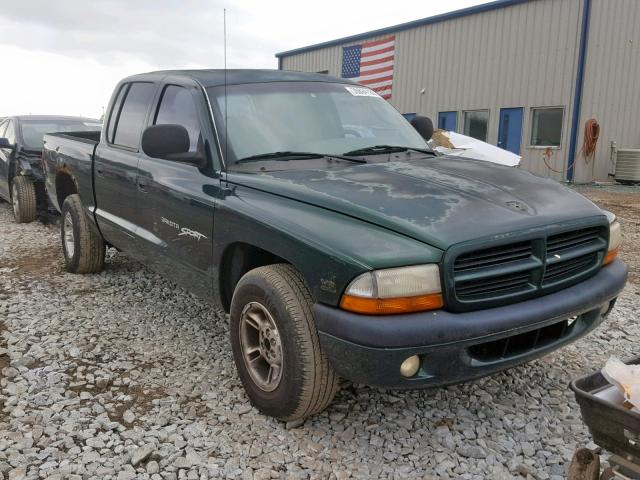 1B7GL2AN8YS678801 - 2000 DODGE DAKOTA QUA GREEN photo 1