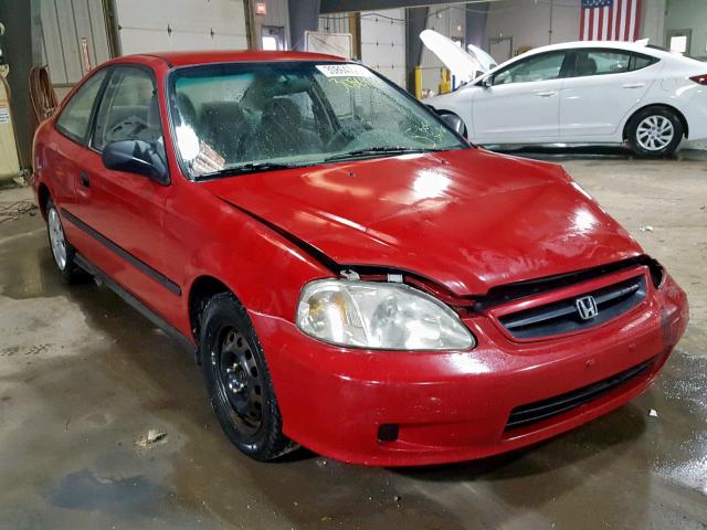 1HGEJ6224XL061639 - 1999 HONDA CIVIC DX RED photo 1