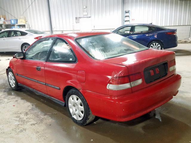 1HGEJ6224XL061639 - 1999 HONDA CIVIC DX RED photo 3