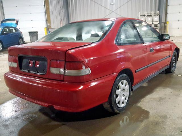 1HGEJ6224XL061639 - 1999 HONDA CIVIC DX RED photo 4