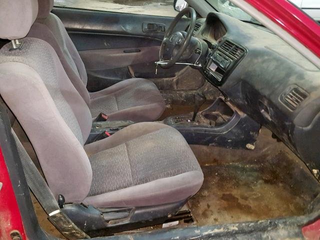 1HGEJ6224XL061639 - 1999 HONDA CIVIC DX RED photo 5