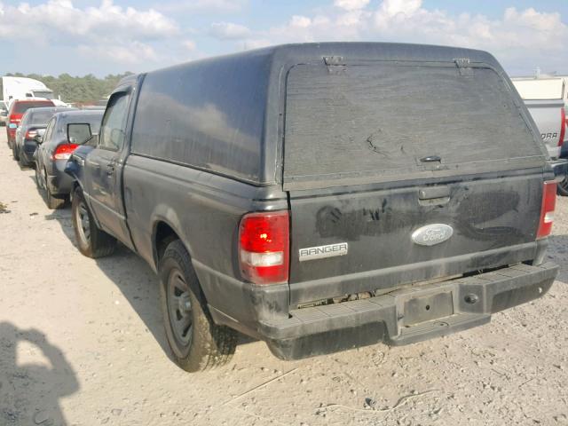 1FTYR10D87PA10763 - 2007 FORD RANGER BLACK photo 3