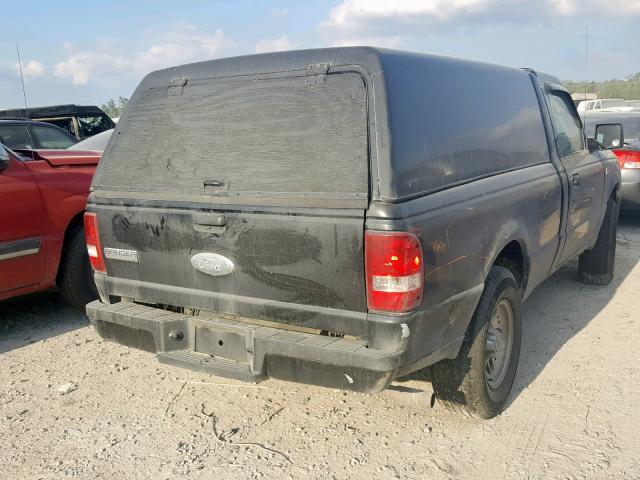 1FTYR10D87PA10763 - 2007 FORD RANGER BLACK photo 4