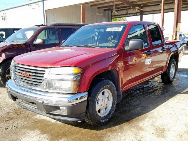 1GTCS136558226055 - 2005 GMC CANYON RED photo 2