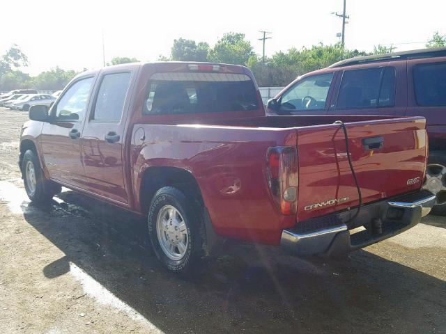 1GTCS136558226055 - 2005 GMC CANYON RED photo 3
