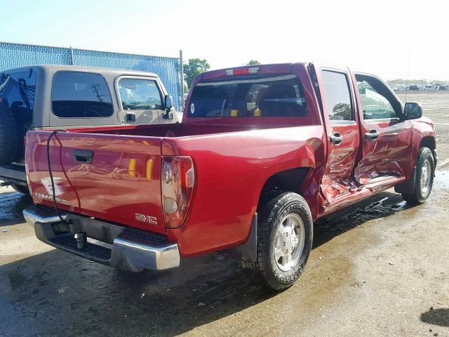 1GTCS136558226055 - 2005 GMC CANYON RED photo 4