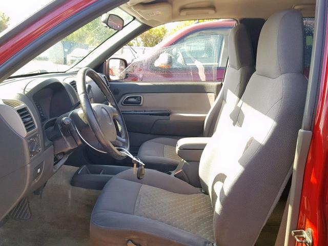 1GTCS136558226055 - 2005 GMC CANYON RED photo 5