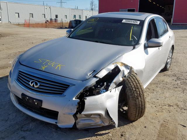 JN1CV6AR5BM409043 - 2011 INFINITI G37 SILVER photo 2