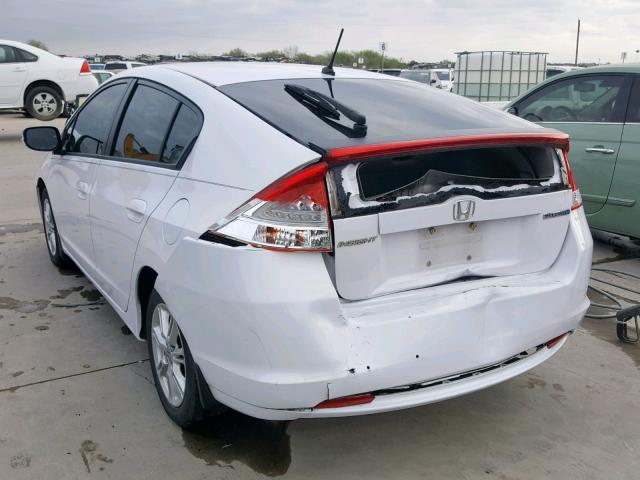 JHMZE2H77AS013385 - 2010 HONDA INSIGHT EX WHITE photo 3