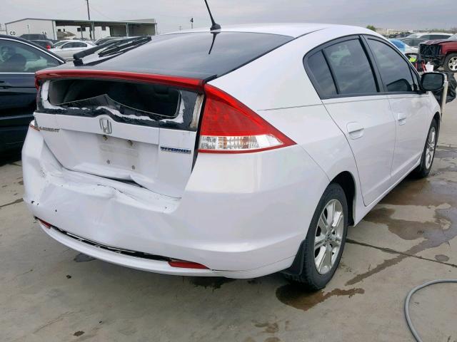 JHMZE2H77AS013385 - 2010 HONDA INSIGHT EX WHITE photo 4