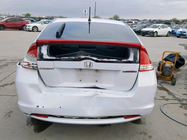 JHMZE2H77AS013385 - 2010 HONDA INSIGHT EX WHITE photo 9