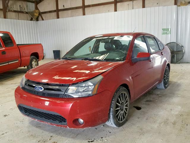 1FAHP3GN4BW107978 - 2011 FORD FOCUS SES MAROON photo 2