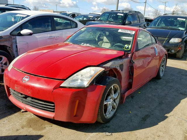 JN1AZ34D63T119458 - 2003 NISSAN 350Z COUPE RED photo 2