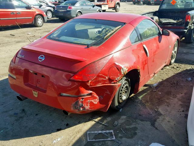 JN1AZ34D63T119458 - 2003 NISSAN 350Z COUPE RED photo 4