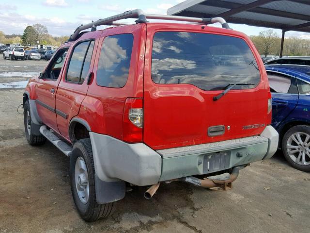 5N1ED28Y91C501433 - 2001 NISSAN XTERRA XE RED photo 3