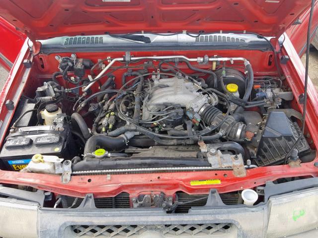 5N1ED28Y91C501433 - 2001 NISSAN XTERRA XE RED photo 7