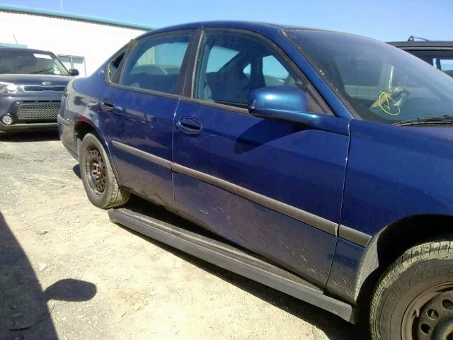 2G1WF52E839188610 - 2003 CHEVROLET IMPALA BLUE photo 9