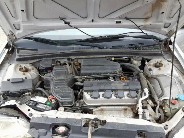 1HGES16591L073233 - 2001 HONDA CIVIC LX SILVER photo 7