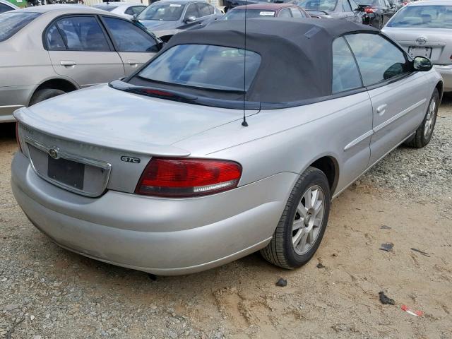 1C3EL75R15N535480 - 2005 CHRYSLER SEBRING GT SILVER photo 4