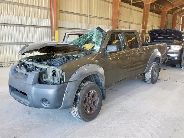 1N6ED29X23C415696 - 2003 NISSAN FRONTIER C GREEN photo 2