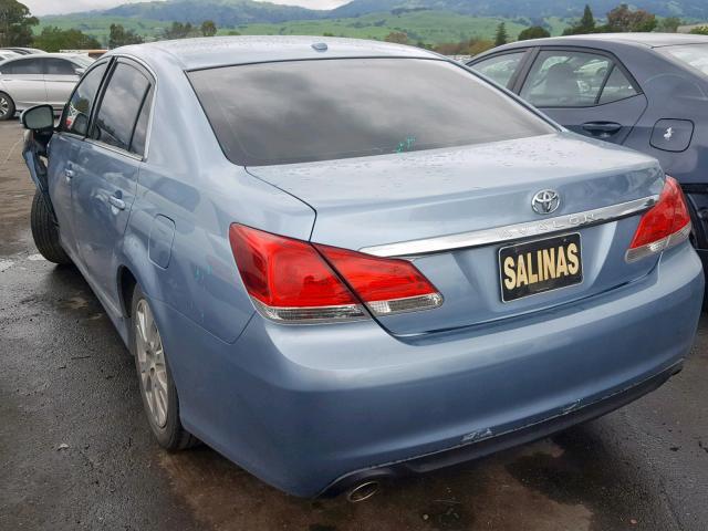 4T1BK3DB4BU388955 - 2011 TOYOTA AVALON BAS BLUE photo 3