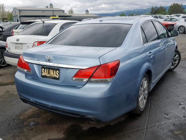 4T1BK3DB4BU388955 - 2011 TOYOTA AVALON BAS BLUE photo 4