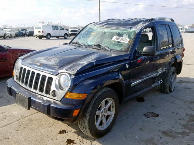 1J4GL58K67W669755 - 2007 JEEP LIBERTY LI BLUE photo 2