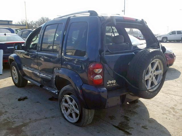 1J4GL58K67W669755 - 2007 JEEP LIBERTY LI BLUE photo 3