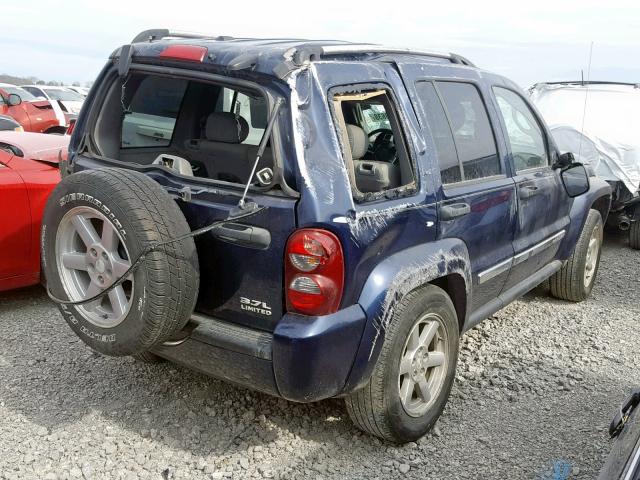 1J4GL58K67W669755 - 2007 JEEP LIBERTY LI BLUE photo 4