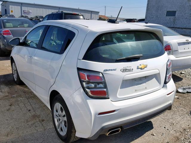 1G1JG6SH3H4158674 - 2017 CHEVROLET SONIC WHITE photo 3