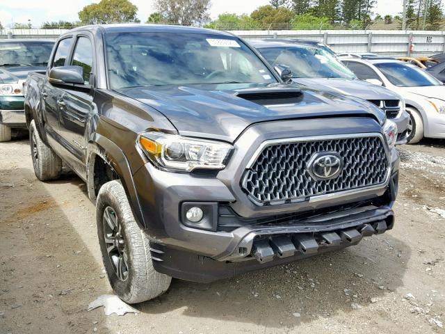 5TFCZ5ANXKX171147 - 2019 TOYOTA TACOMA DOU GRAY photo 1