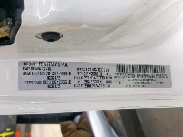 ZFBERFAB2H6E98117 - 2017 RAM PROMASTER 白色 照片 10